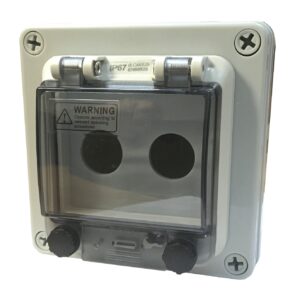 Корпус КП102 PRO IP65 для кнопок, 2 місця з прозорою кришкою TNSy