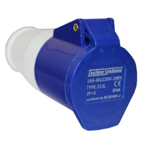 Розетка 213 переносна 2Р+PЕ 16А 220В IP44 TNSy