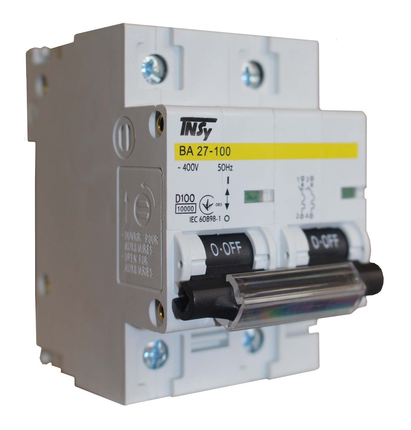 Автоматичний вимикач ВА27-100 2Р 100А 10кА х-ка D TNSy