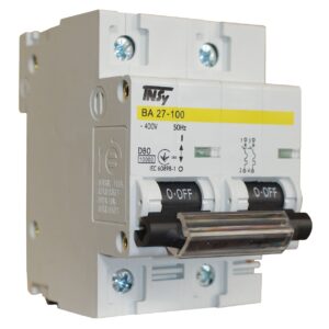 Автоматичний вимикач ВА27-100 2Р 80А 10кА  х-ка D TNSy