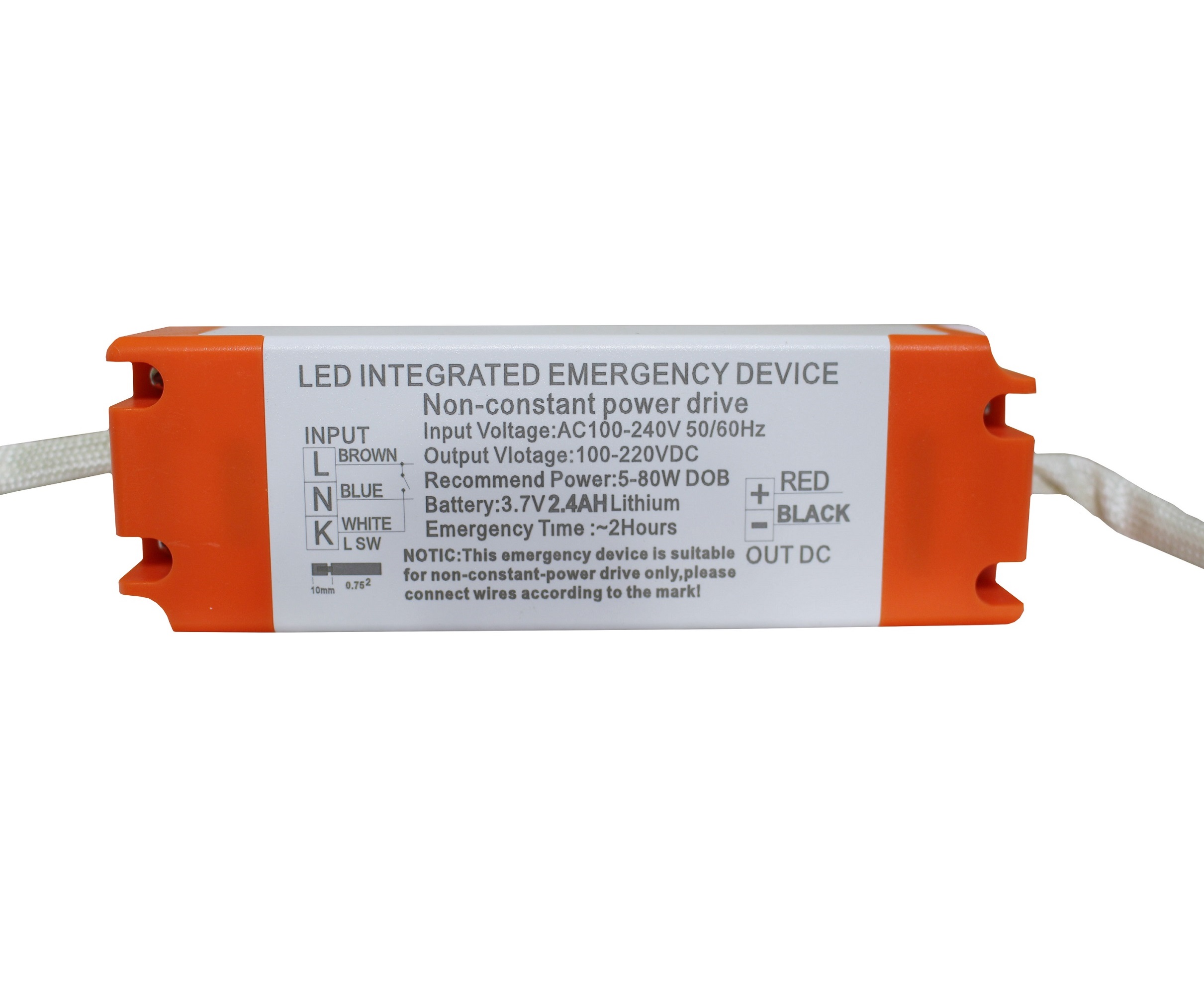 Блок аварійного живлення EPS2 3W 2/3H bat: 3,7V 2,4A (для світильника 3-50W) TNSy — изображение 3