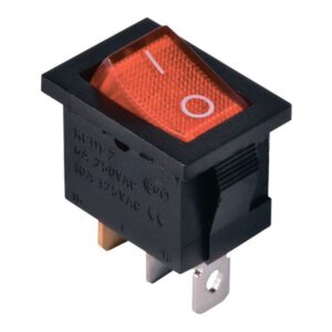 KCD1-2-101N R/B 220V Перемикач 1 клав. (червоний) з підсвічуванням TNSy