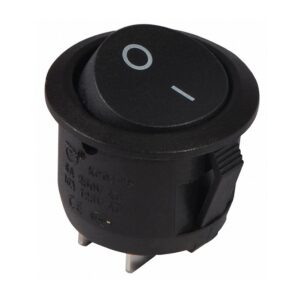 KCD1-5-101 B/B Перемикач 1 клав, чорний, круглий чорний TNSy