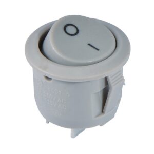 KCD1-5-101 Grey/Grey Перемикач 1 клав. круглий (сірий) TNSy