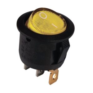 KCD1-5-102 Y/B Перемикач 1 клав. (жовтий) TNSy