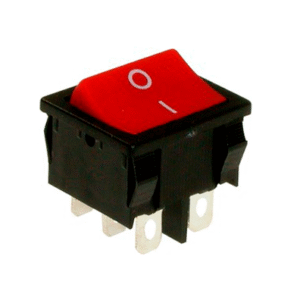KCD1-6-202 R/B Перемикач 1 клав. червоний TNSy