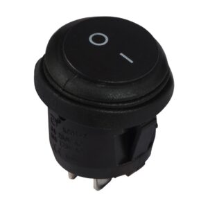 KCD1-8-101 B/B Перемикач 1 клав. круглий чорний TNSy