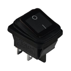 KCD2-201W B/B Перемикач 1 клав. із захистом чорний TNSy