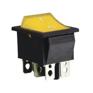 KCD2-202N Y/B 220V Перемикач 1 клав. жовтий з підсвічуванням TNSy
