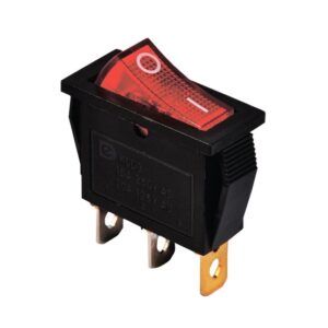 KCD3-101N R/B 220V Перемикач 1 клав. червоний з підсвіткою TNSy