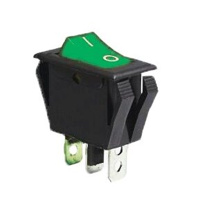 KCD3-2-101NV G/B 220V  Перемикач 1 клав, зелений з підсвічуванням TNSy