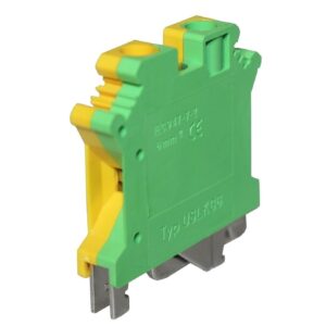 Клема "PE" КНГз-UK-USLKG-6 37А, 0,2-6мм2, гвинтова, жовто-зелена, набірна на DIN-рейку, без маркера TNSy