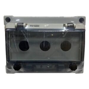 Корпус КП103 PRO IP65 для кнопок, 3 місця з прозорою кришкою TNSy