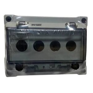 Корпус КП104 PRO IP65 для кнопок, 4 місця з прозорою кришкою TNSy