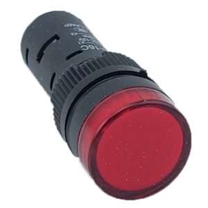 Лампа AD16DS d16mm 12В AC/DC червоний TNSy