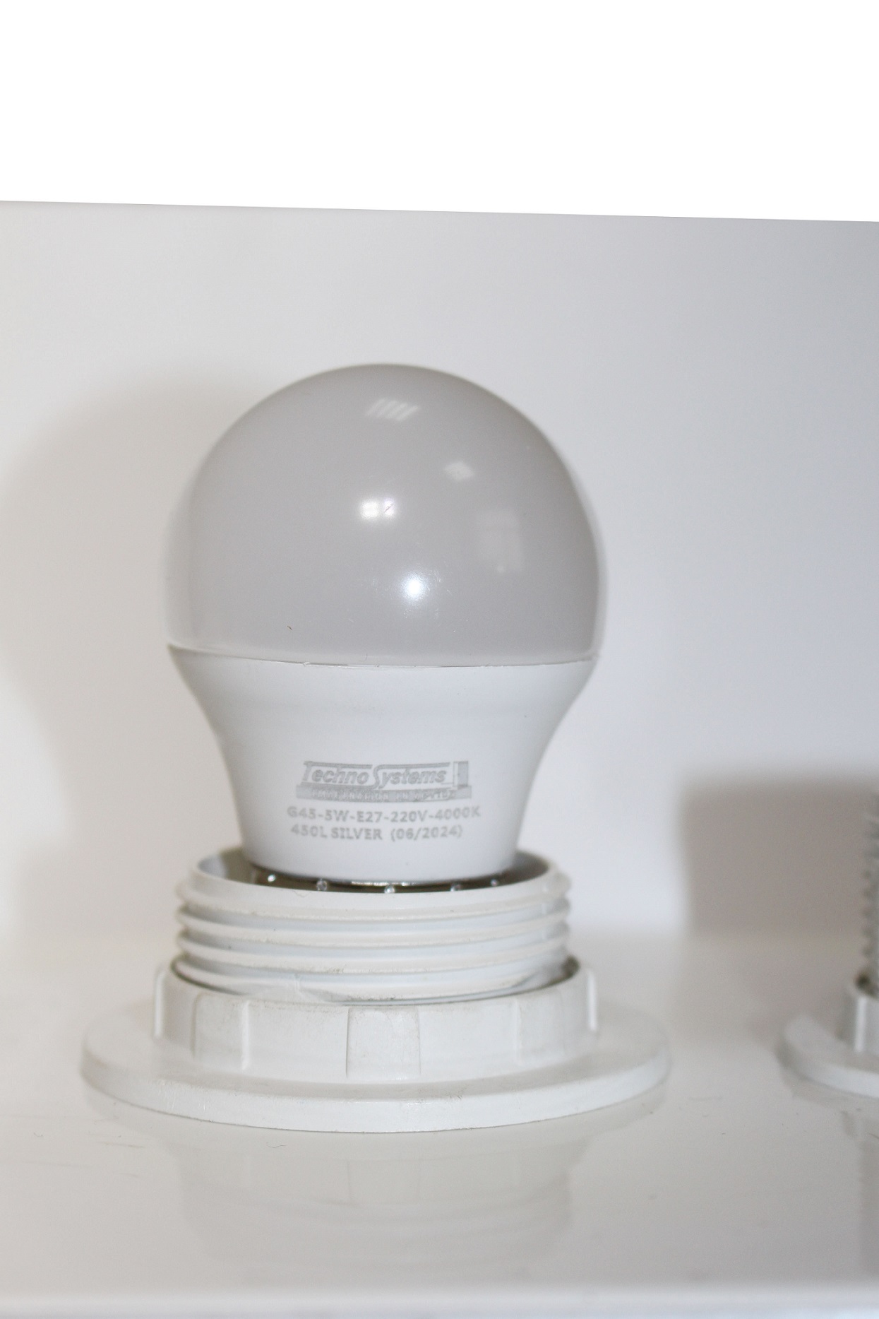 Лампа світлодіодна LED Bulb-G45-5W-E27-220V-4000K-450L SILVER TNSy — изображение 3