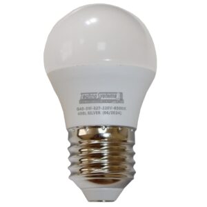 Лампа світлодіодна LED Bulb-G45-5W-E27-220V-6500K-450L SILVER TNSy
