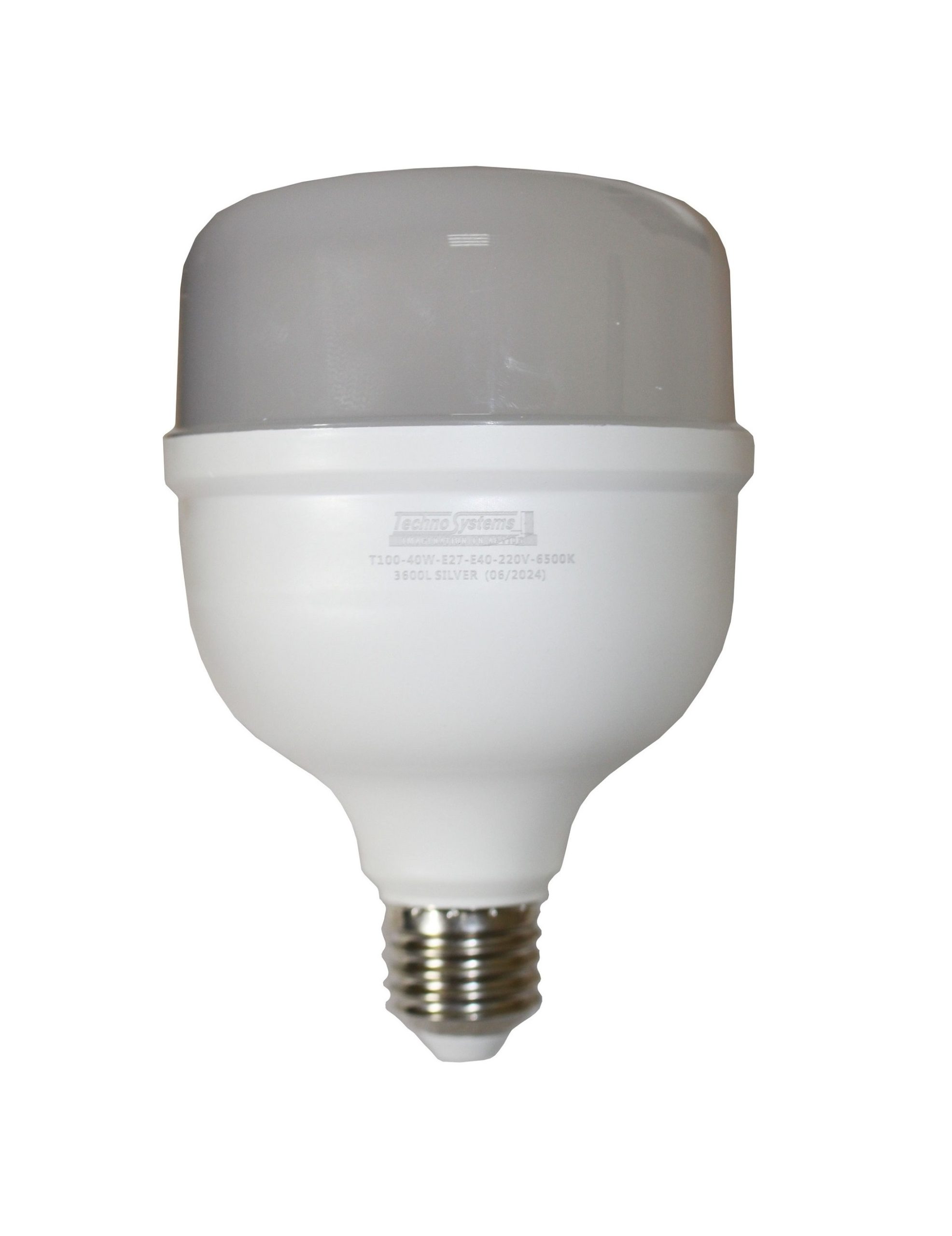 Лампа світлодіодна LED Bulb-T100-40W-E27-E40-220V-6500K-3600L SILVER TNSy