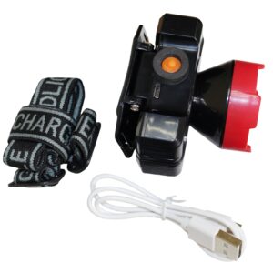 Налобний ліхтар LED HL5 1W 6500K 4H 100L bat: 3,7V 1,2A IP53 Red/Black TNSy