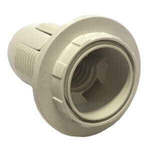 Патрон підвісний з кільцем пластик Е14 білий TNSy