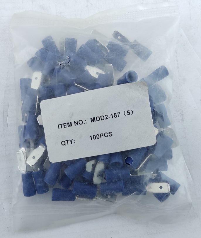 Роз'єм "папа" MDD2-187(5) (1,5-2,5/4,8-0,5) синій TNSy — изображение 3