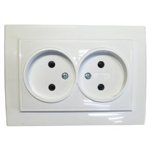 Розетка вн. устан. 2-а б/з біла IP20 TNSy Malta