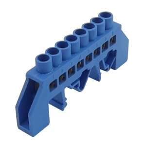 Шина універсальна  ізольована «N» на DIN-рейку ШЛУ6х9-8 синій TNSy