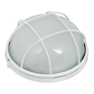 Світильник НПП1102-100W-E27-IP65 коло біле з решіткою TNSy