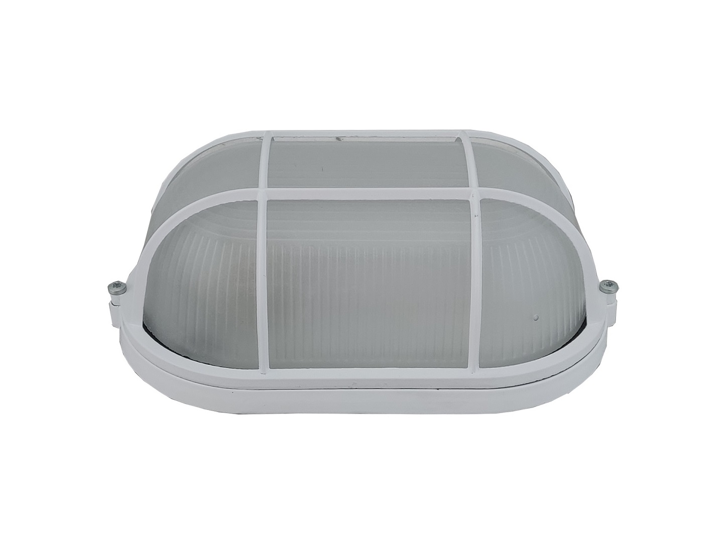 Світильник НПП1202-100W-E27-IP65 овал білий з решіткою TNSy