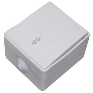 Вимикач зовн. устан. 1-кл. прохідний білий IP54 TNSy SURFACE TNSy