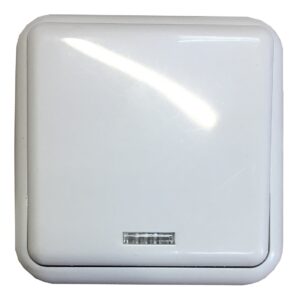 Вимикач зовн. устан. 1-кл. з підсвіткою білий IP20 TNSy Lemur TNSy