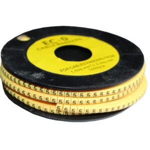 Маркування кабельне МК0 0,75-1,5мм2 символ "5" 1000шт/ролл TNSy