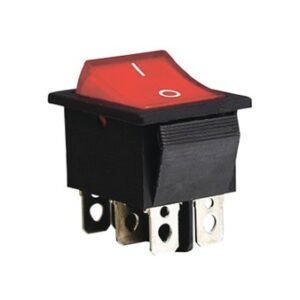 KCD2-202N R/B 220V Перемикач 1 клав. червоний з підсвіткою TNSy