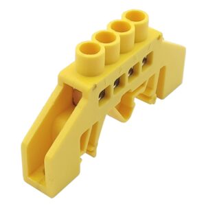 Шина універсальна  ізольована «N/PE» на DIN-рейку ШЛУ6х9-4 жовта TNSy