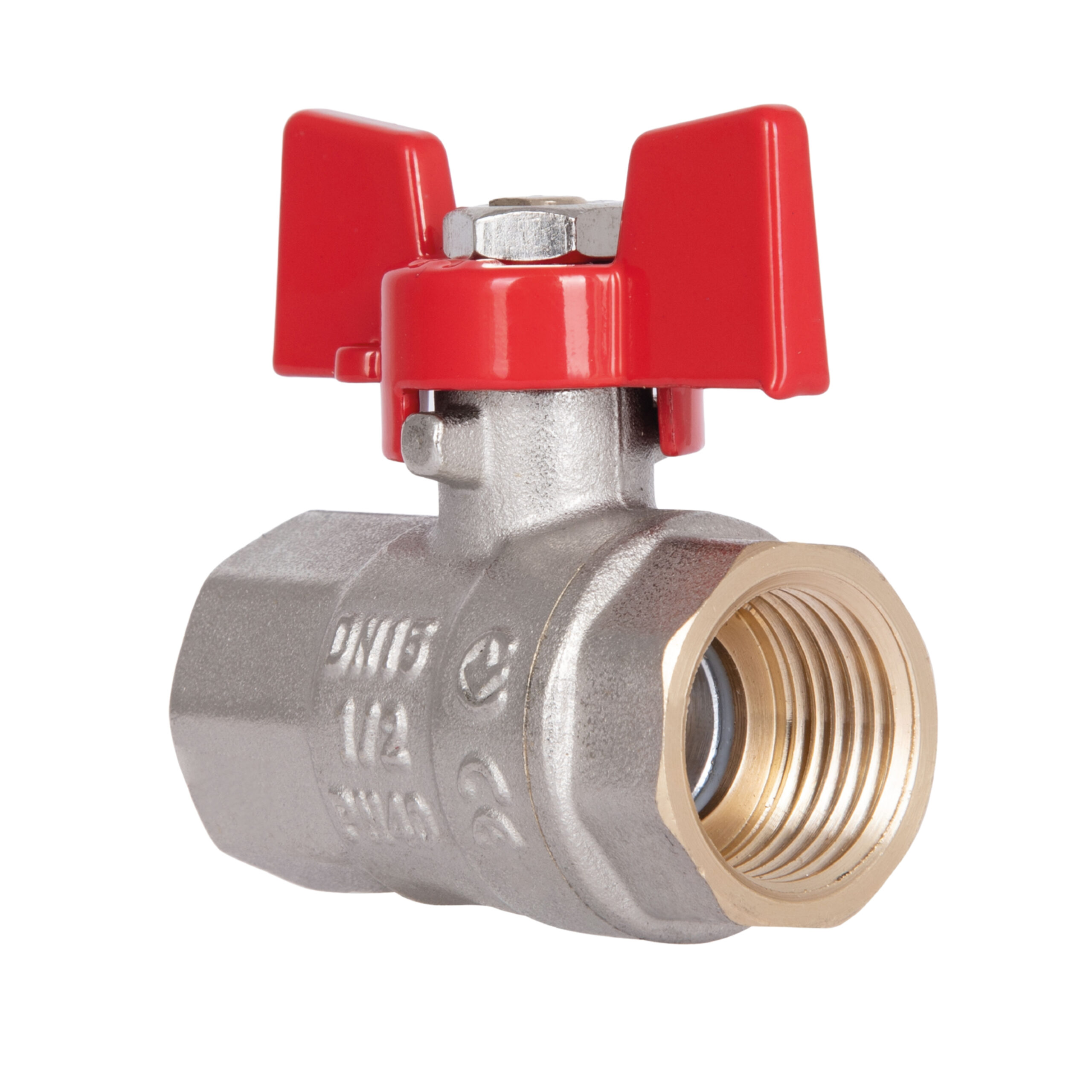 Кран кульовий Thermo Alliance Standart 1/2" ВР для води (метелик) SD602NW15PN40 — изображение 3