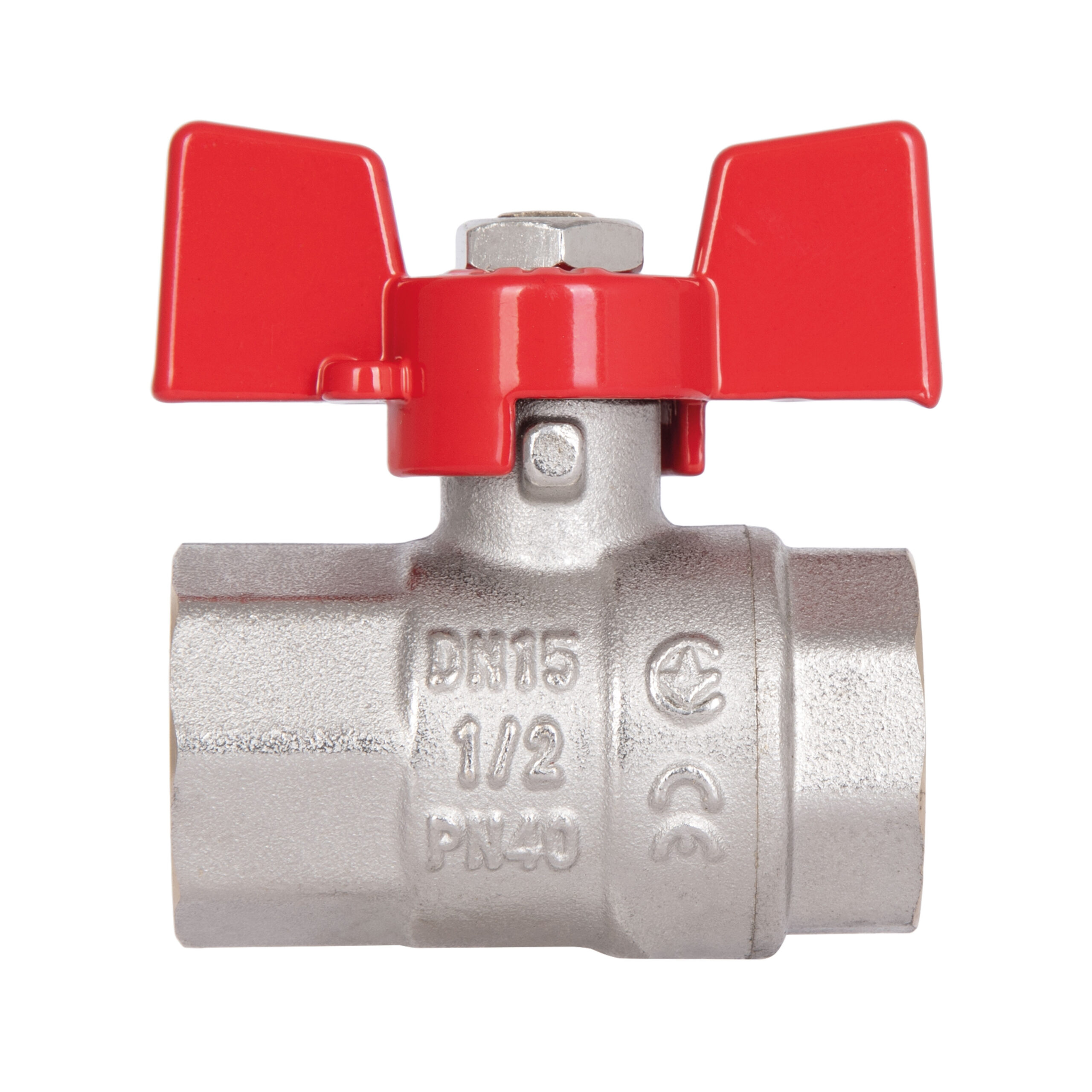 Кран кульовий Thermo Alliance Standart 1/2" ВР для води (метелик) SD602NW15PN40 — изображение 5