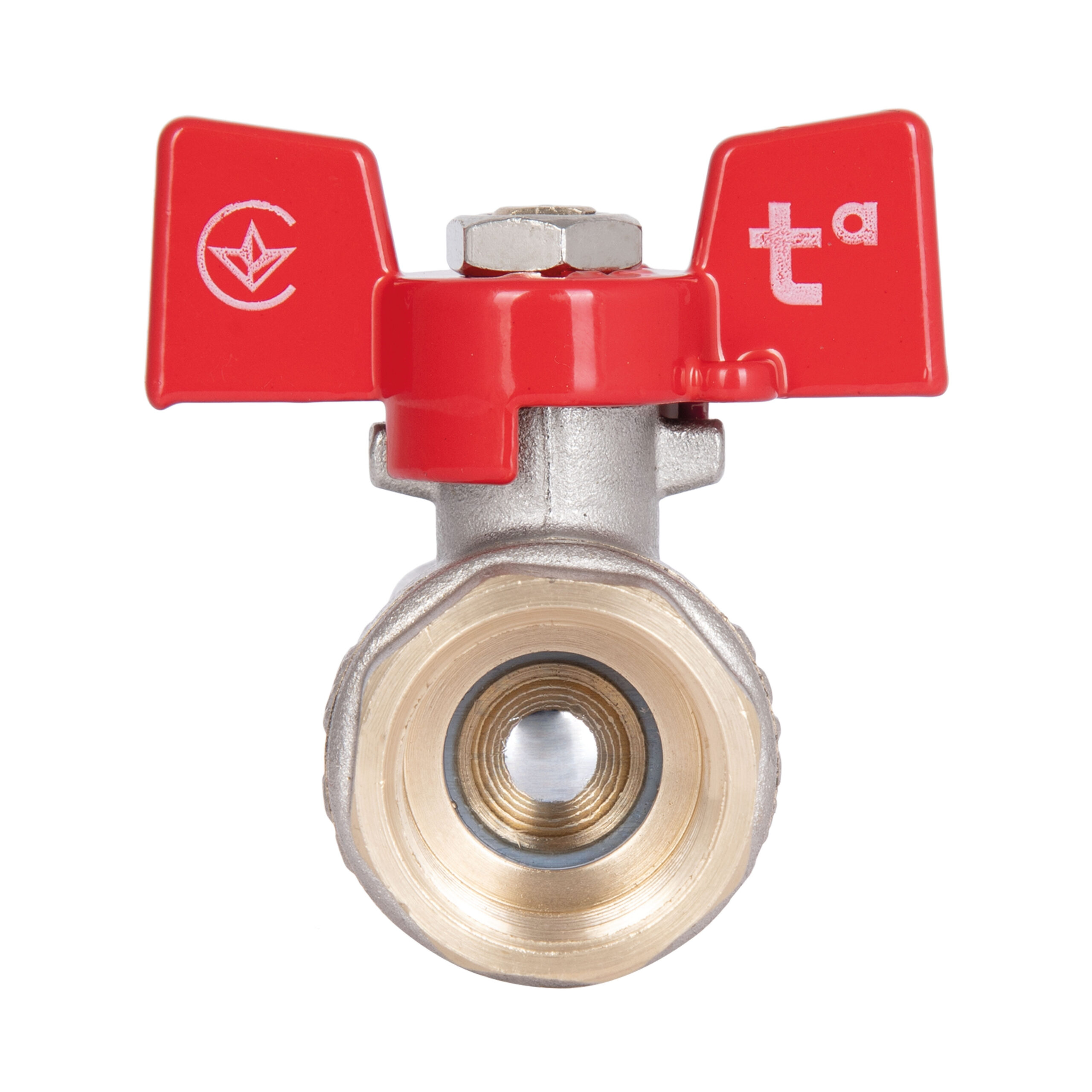 Кран кульовий Thermo Alliance Standart 1/2" ВР для води (метелик) SD602NW15PN40 — изображение 6