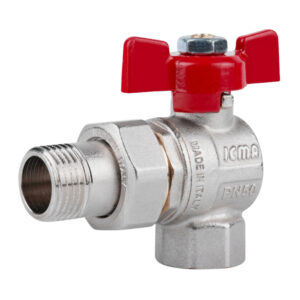 Кран кульовий Icma FAR. ROSSA 1/2" кутовий №361