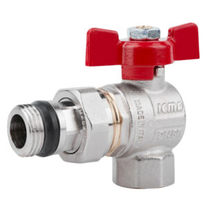 Кран кульовий Icma FAR. ROSSA 1/2" кутовий №362