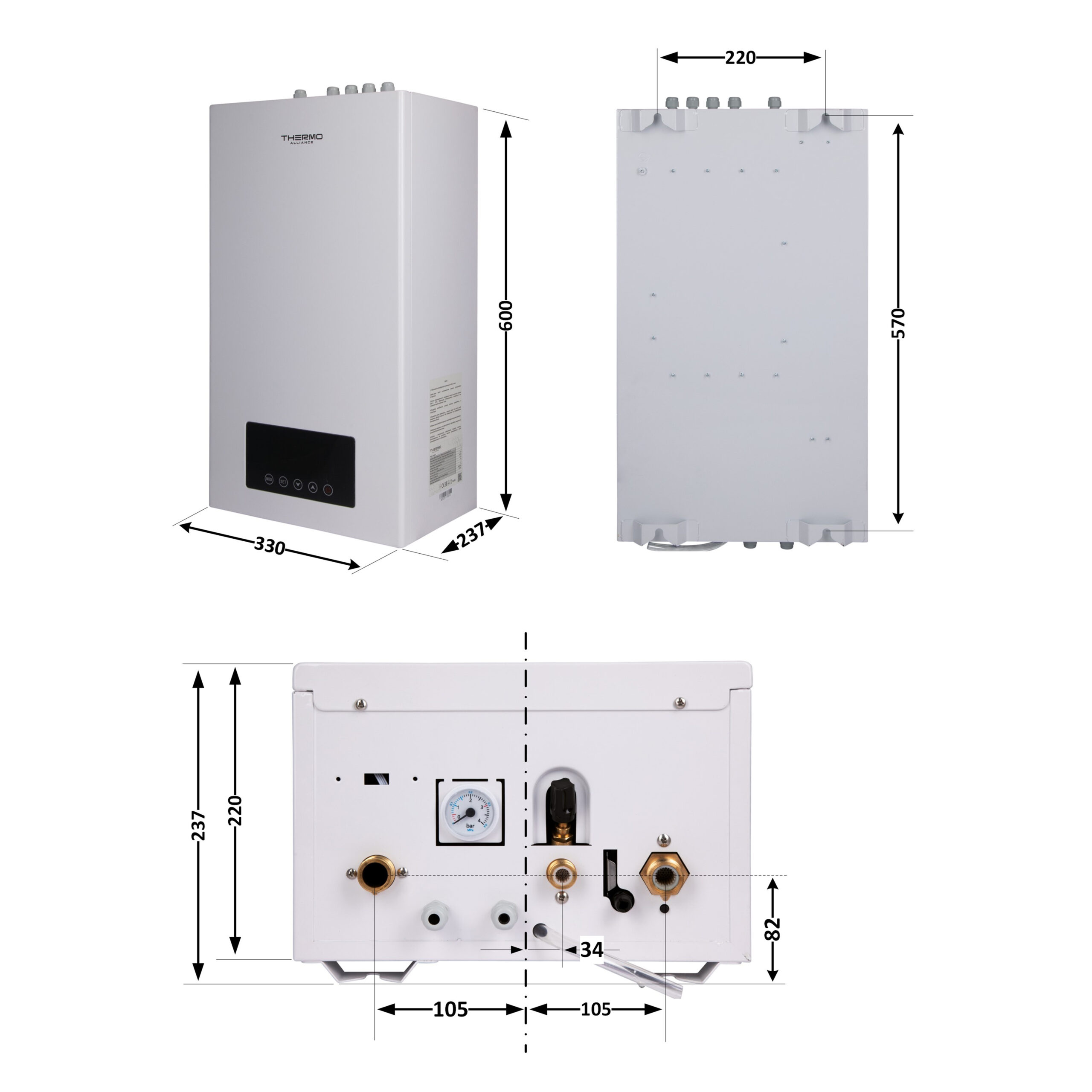 Котел електричний Thermo Alliance 4 кВт TA149DCN4 — изображение 2