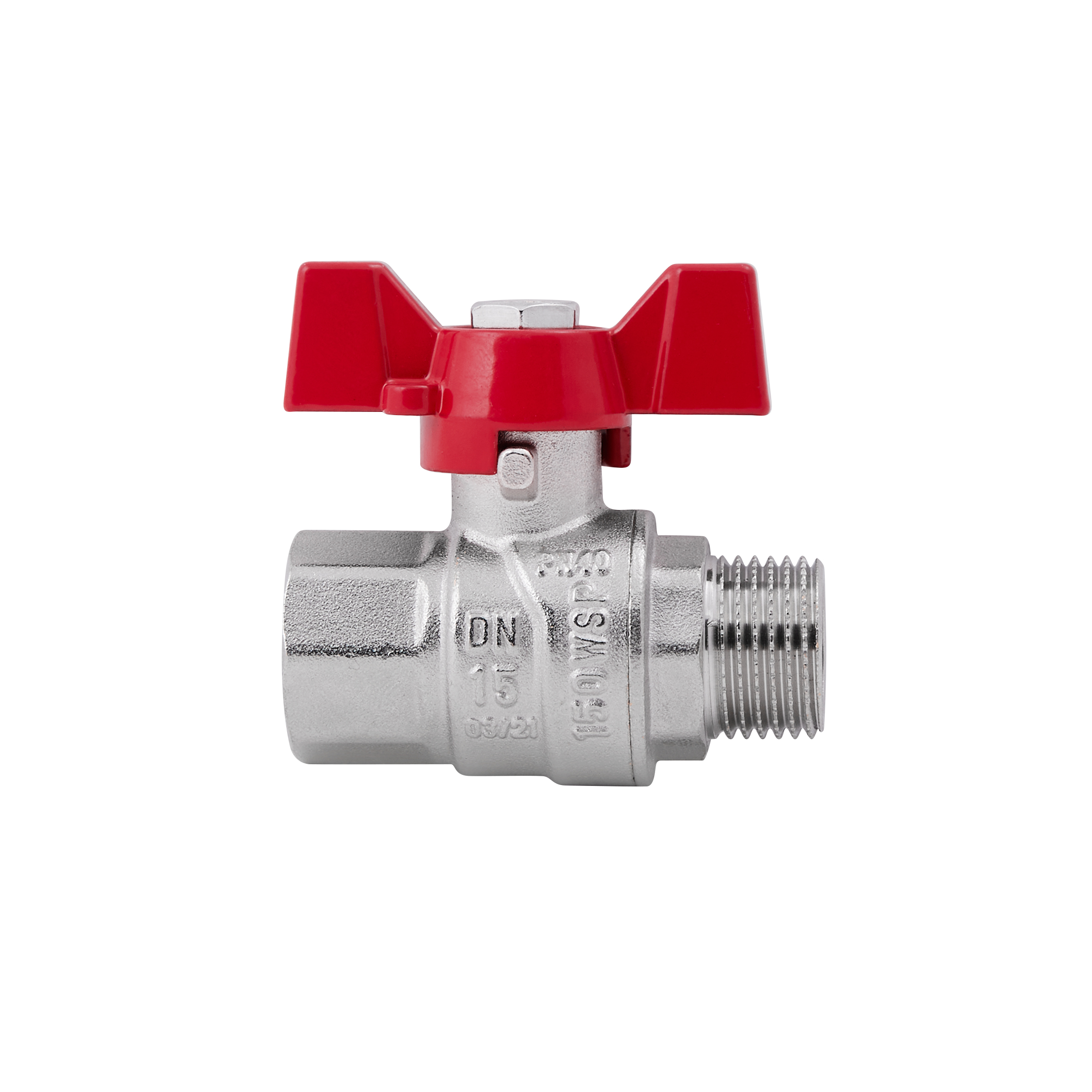 Кран кульовий SD Forte 1/2" ВЗ для води (метелик) SF607W15 — изображение 3