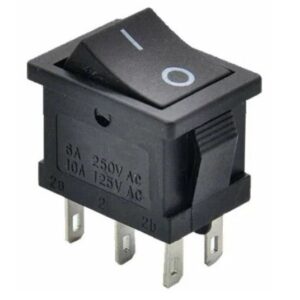 KCD2-212 B/B Перемикач 1 клав, самовозврат (чорний) TNSy