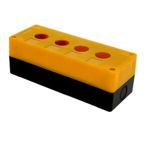 Корпус КП104 для кнопок, 4 місця, жовтий TNSy