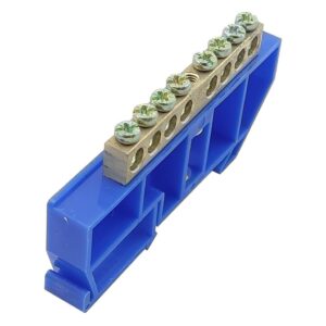 Шина ізольована «N» на DIN-рейку ШЛІ6х9-8 синій TNSy