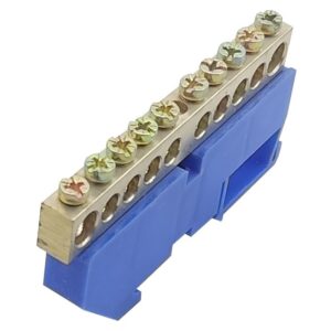 Шина ізольована «N» на DIN-рейку ШЛІ8х12-10 синій TNSy