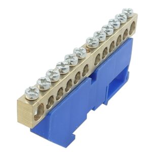 Шина ізольована «N» на DIN-рейку ШЛІ8х12-12 синій TNSy