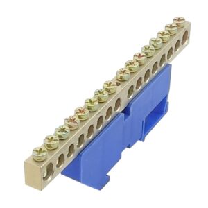 Шина ізольована «N» на DIN-рейку ШЛІ8х12-16 синій TNSy