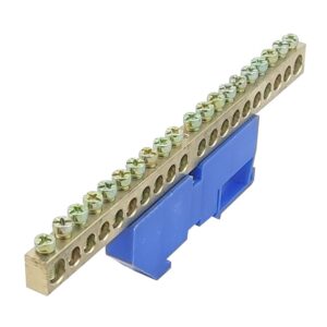 Шина ізольована «N» на DIN-рейку ШЛІ8х12-20 синій TNSy