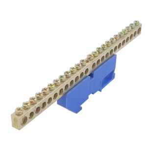 Шина ізольована «N» на DIN-рейку ШЛІ8х12-24 синій TNSy