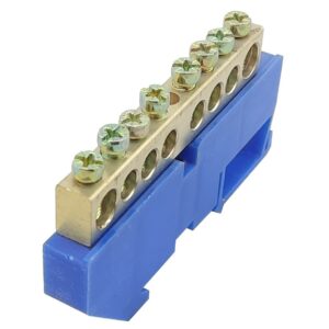 Шина ізольована «N» на DIN-рейку ШЛІ8х12-8 синій TNSy